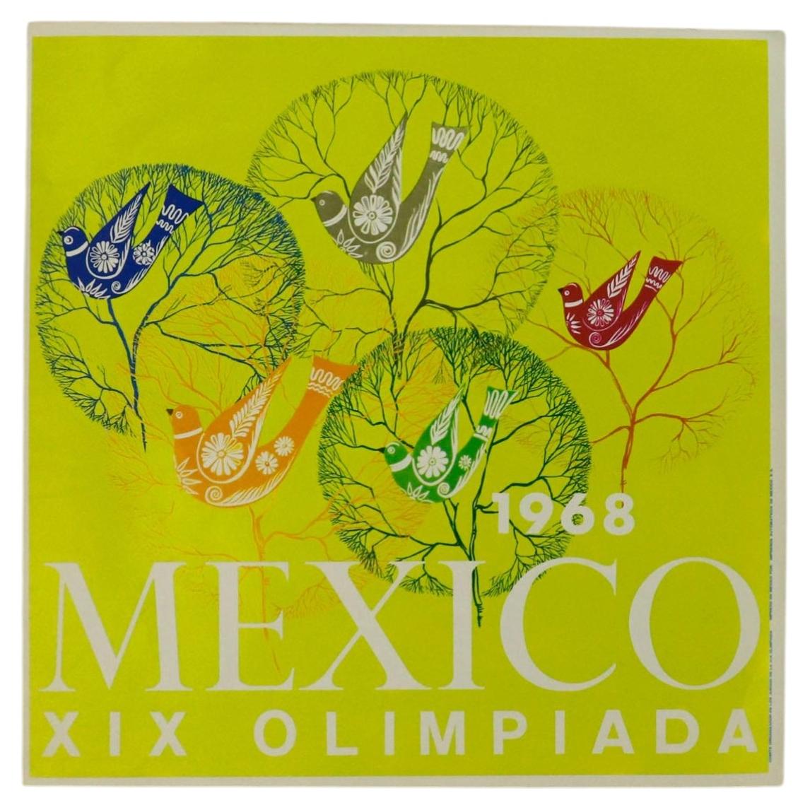 Original Mexico 68 Poster, printed by Impresos Automáticos de México S.A.