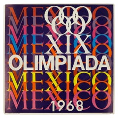 Original Mexico 68 Poster Printed by Industria y Comercio, circa 1968
