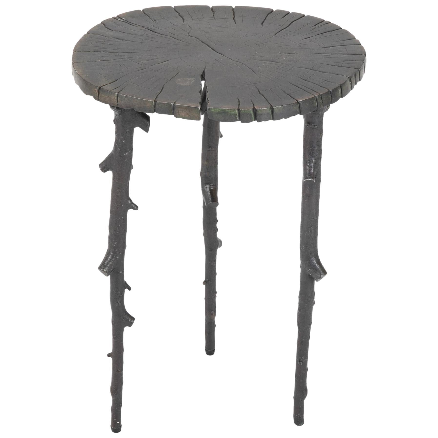 Original Michael Aram "Enchanted Forest" Patinated Aluminum Side Table