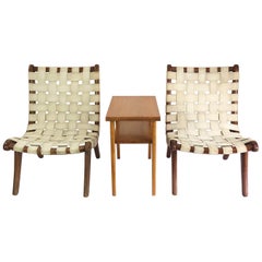 Original Michael Van Beuren Pair of Mexican San Miguelito Easy Chairs and Table