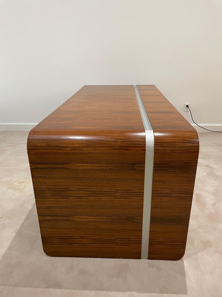 Original Michel Boyer Waterfall Desk for the Banque Rothschild, Paris For  Sale at 1stDibs