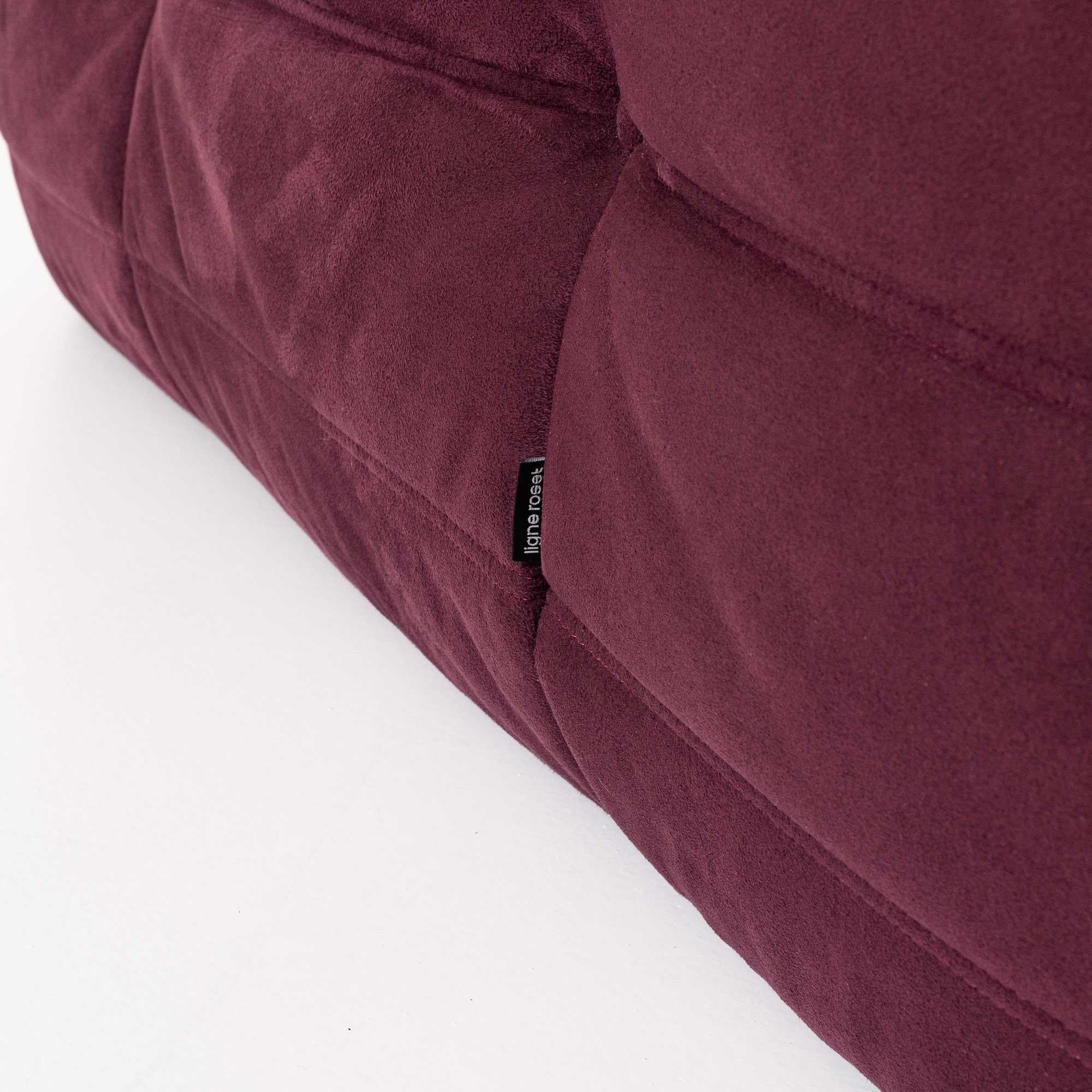 Original Michel Ducaroys Togo Sofa 5 Pieces in Aubergine Alcantara 5