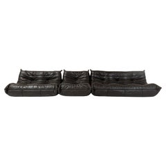 Michel Ducaroys Togo Sectional 3 pieces in Original Chocolate Leather