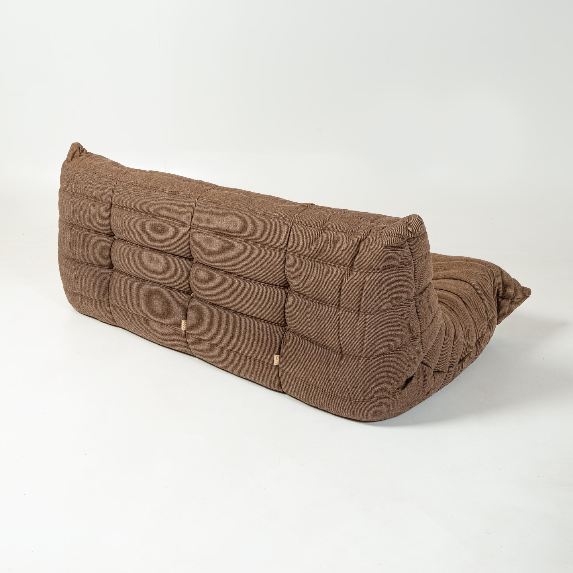 Other Original Michel Ducaroys Togo Sectional 4 Pieces in Brown Coduroy