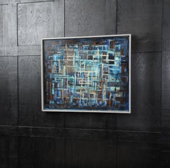 Original abstraktes Ölgemälde aus der Mitte des Jahrhunderts von William Ernst Burwell, FRSA