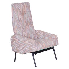 Sillón original de mediados de siglo, en buen estado de conservación, metal, checo, años 50