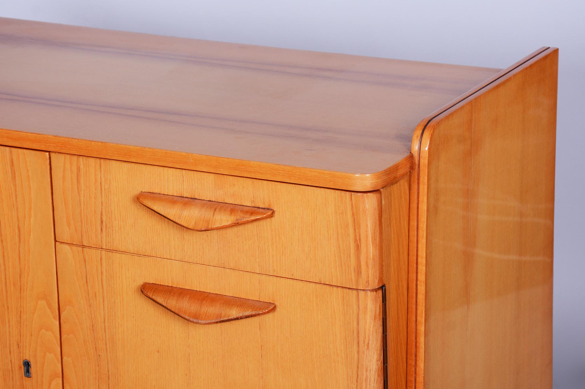 Mid-Century Modern Original Midcentury Ash Small Cabinet Made by Tatra Pravenec, Czechia, 1950s For Sale