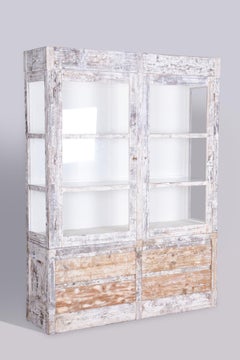 Bibliothèque d'origine du milieu du siècle, Spruce and Glass, style Provence, France, années 1960