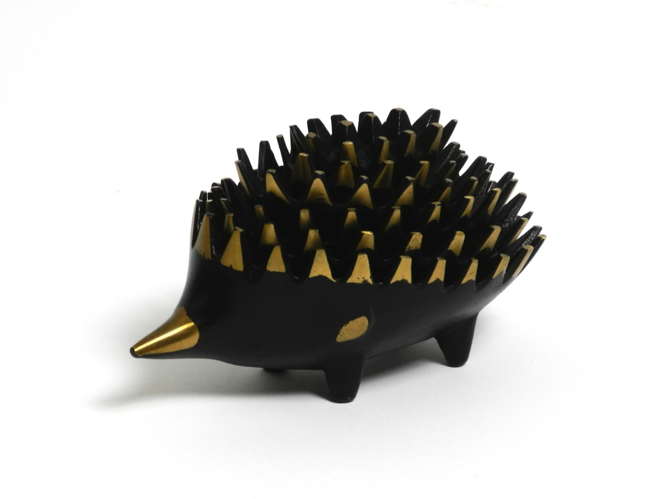 Original Mid Century brass hedgehog ashtray by Walter Bosse for Herta Baller 9