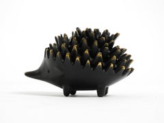 Original Mid Century brass hedgehog ashtray by Walter Bosse for Herta Baller