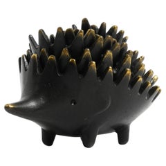 Originaler Hegehog-Aschenbecher aus Messing aus der Mitte des Jahrhunderts von Walter Bosse für Herta Baller