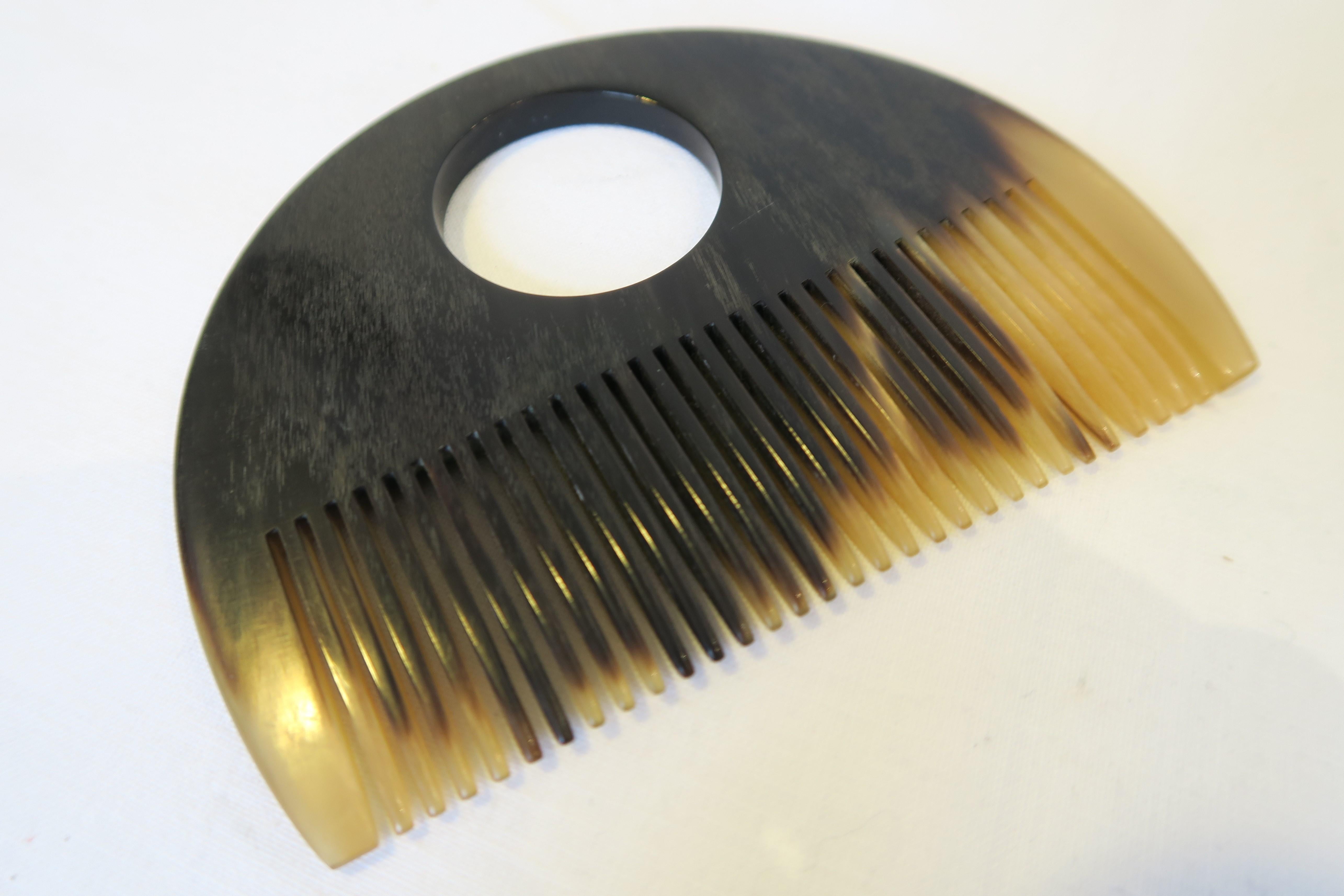 Mid-Century Modern Original Midcentury Carl Auböck Comb Made from Horn For Sale