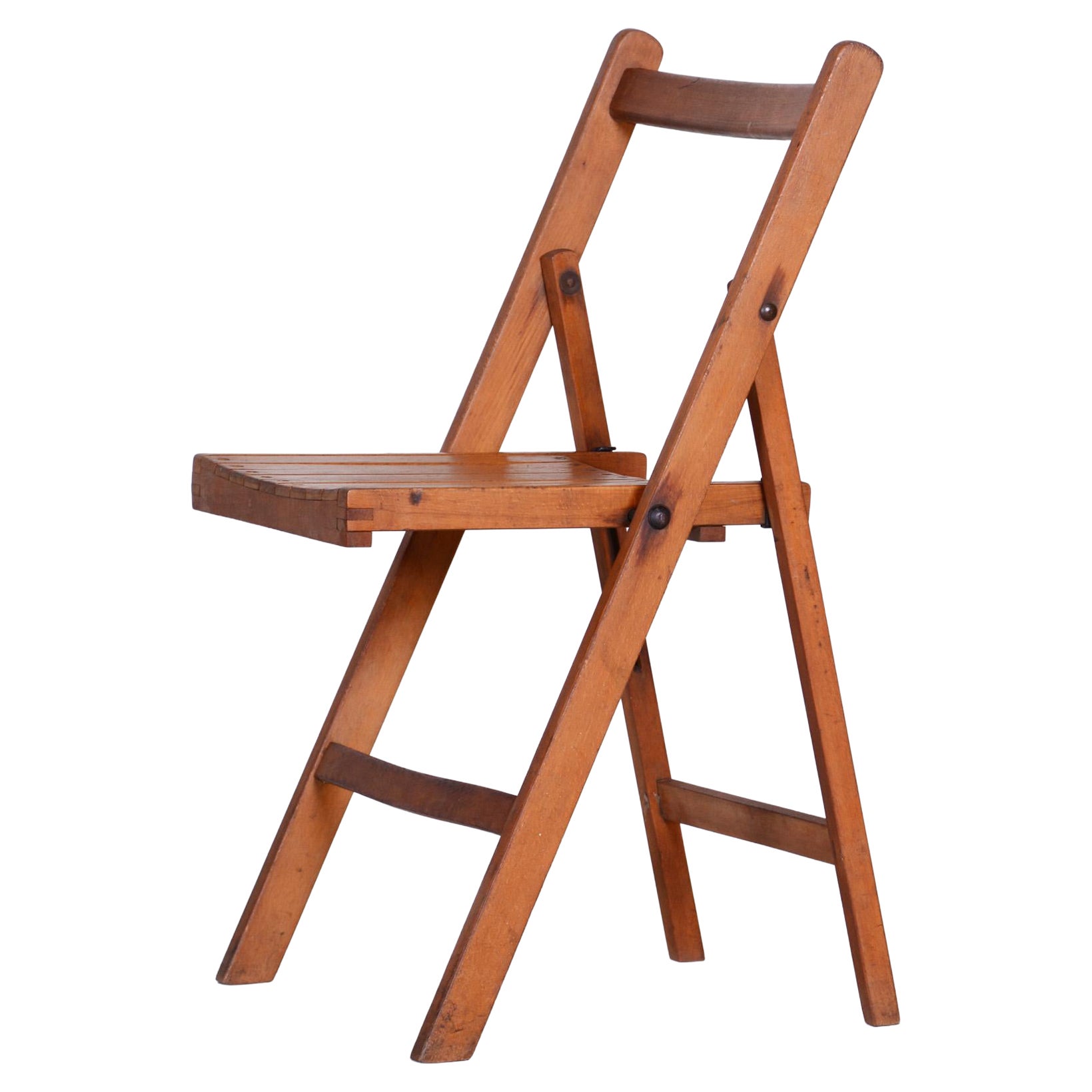 Original Mid-Century Chair, Beech, Well Preserved Condition, Czech, 1950s For Sale