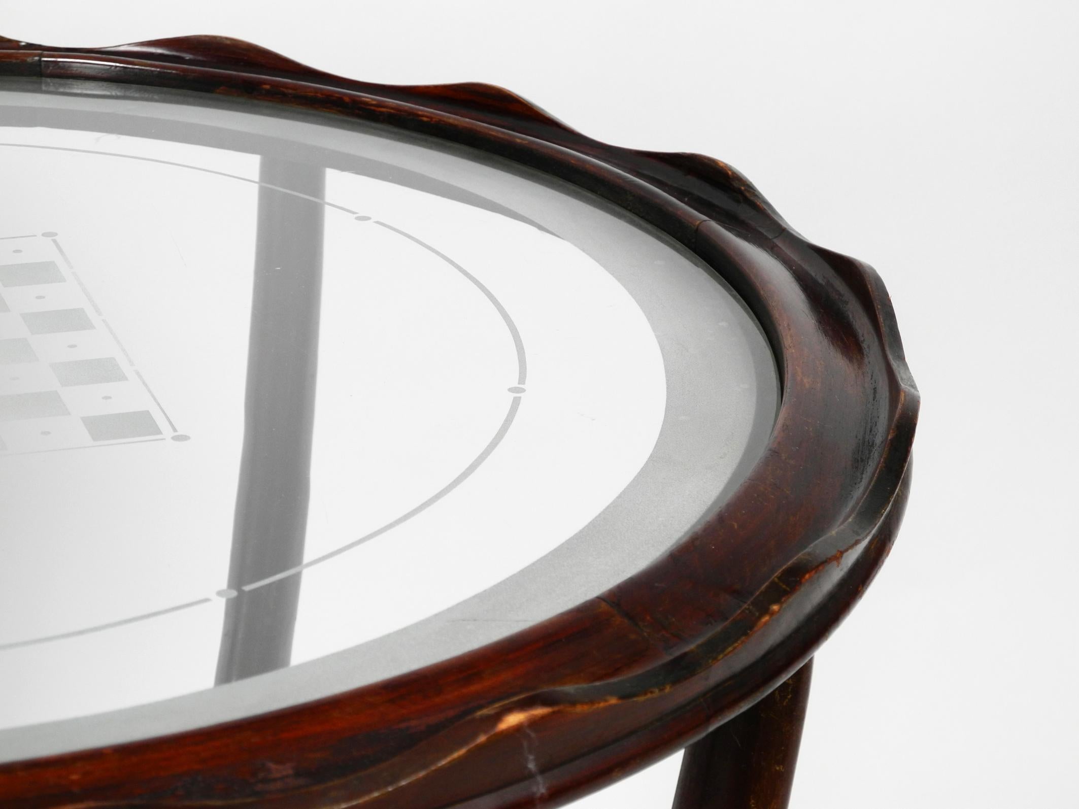 Original Midcentury Schach und Beistelltisch aus Holz und Glas aus Italien im Angebot 7