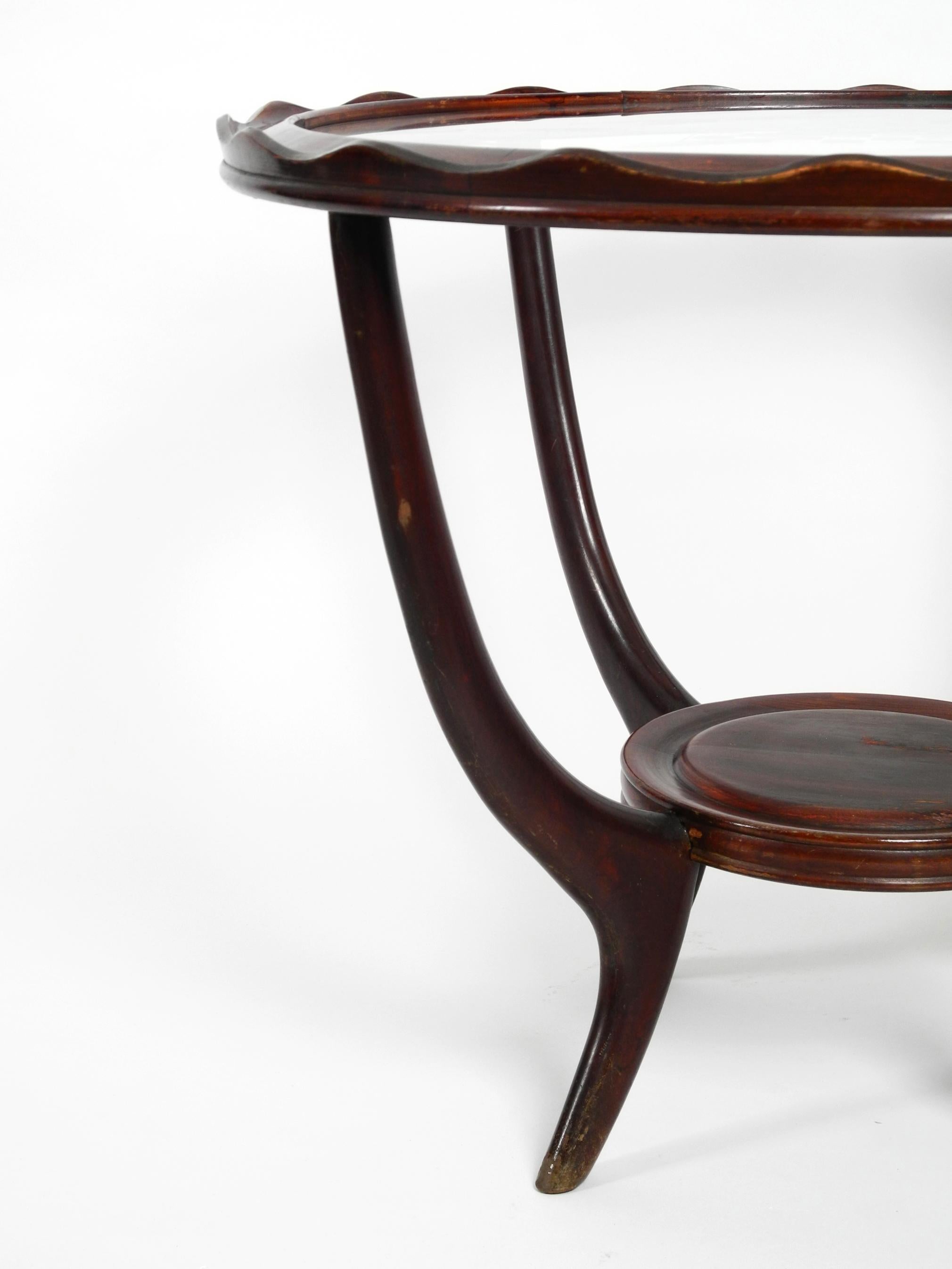 Original Midcentury Schach und Beistelltisch aus Holz und Glas aus Italien im Angebot 9