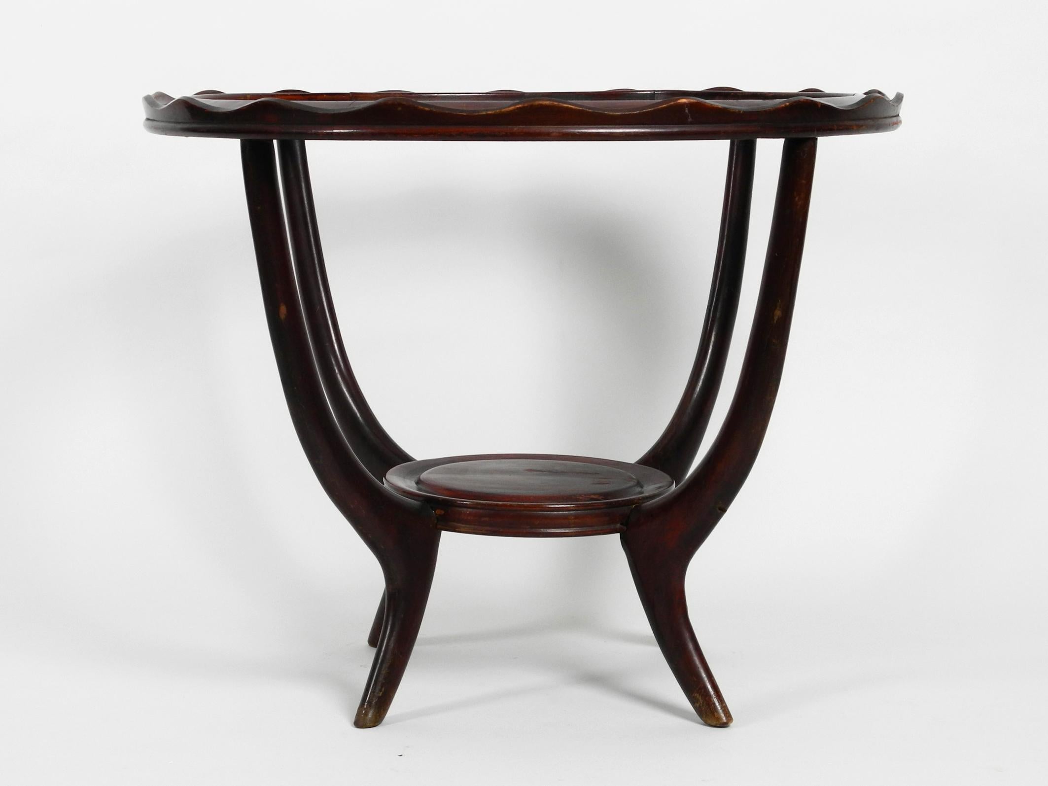 Original Midcentury Schach und Beistelltisch aus Holz und Glas aus Italien (Italienisch) im Angebot