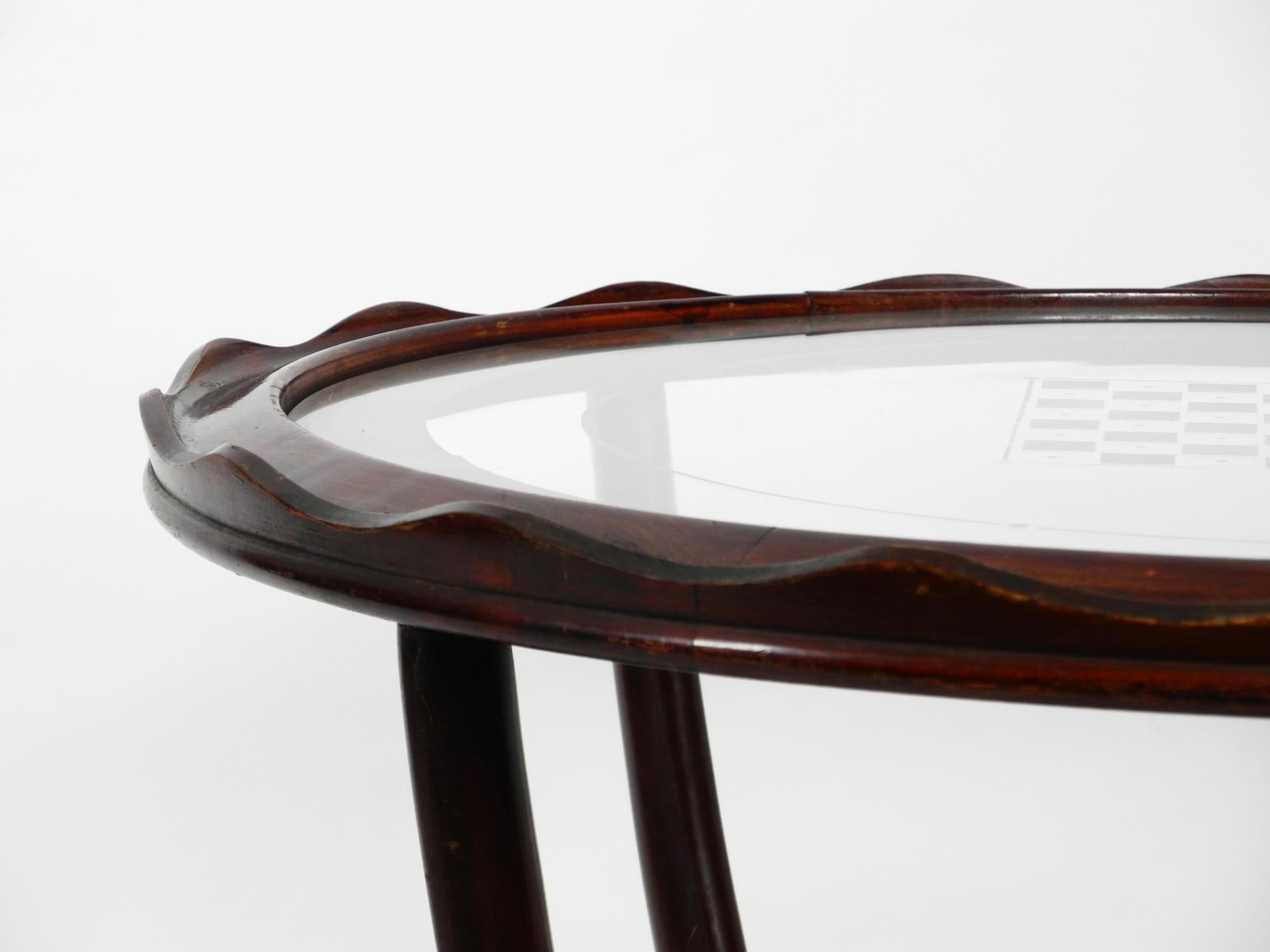 Original Midcentury Schach und Beistelltisch aus Holz und Glas aus Italien (Mitte des 20. Jahrhunderts) im Angebot