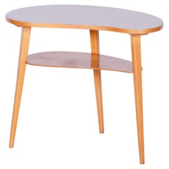 Mesa de centro original de mediados de siglo, de haya, en buen estado, checa, de los años 50