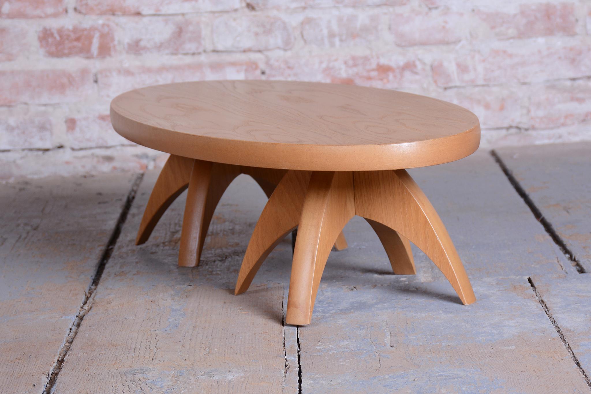 Original Mid Century Couchtisch, Eiche, Tschechien, 1950er Jahre im Zustand „Gut“ im Angebot in Brandys nad Labem, Středočeský kraj