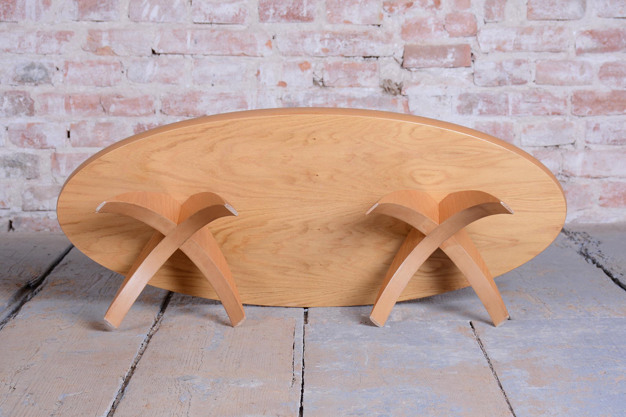 Original Mid Century Couchtisch, Eiche, Tschechien, 1950er Jahre (Mitte des 20. Jahrhunderts) im Angebot