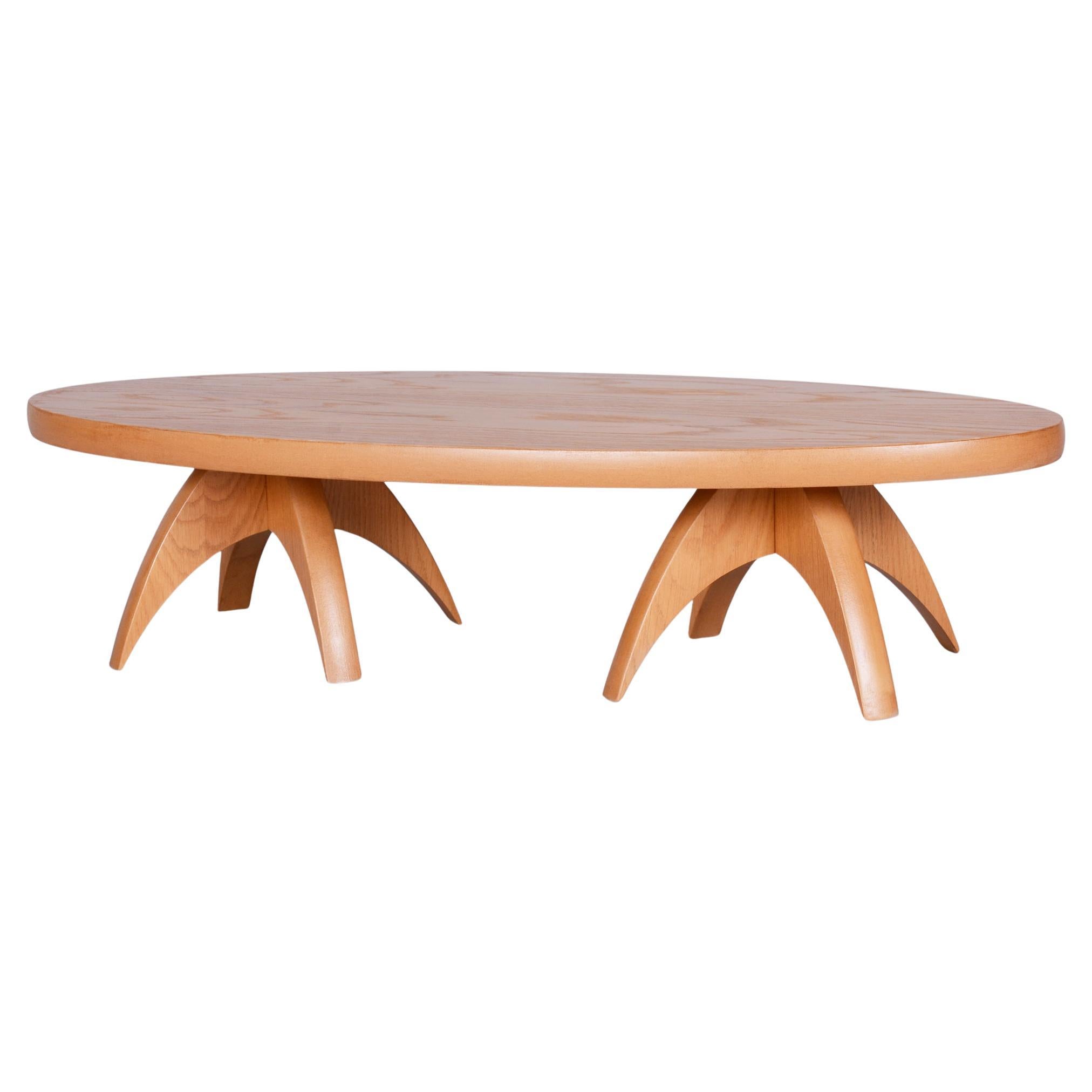 Tavolino da caffè originale del metà secolo, Oak, Repubblica Ceca, anni '50