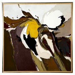 Original Mid Century Colorful Abstract Acrylic Painting by Ray Frost Fleming