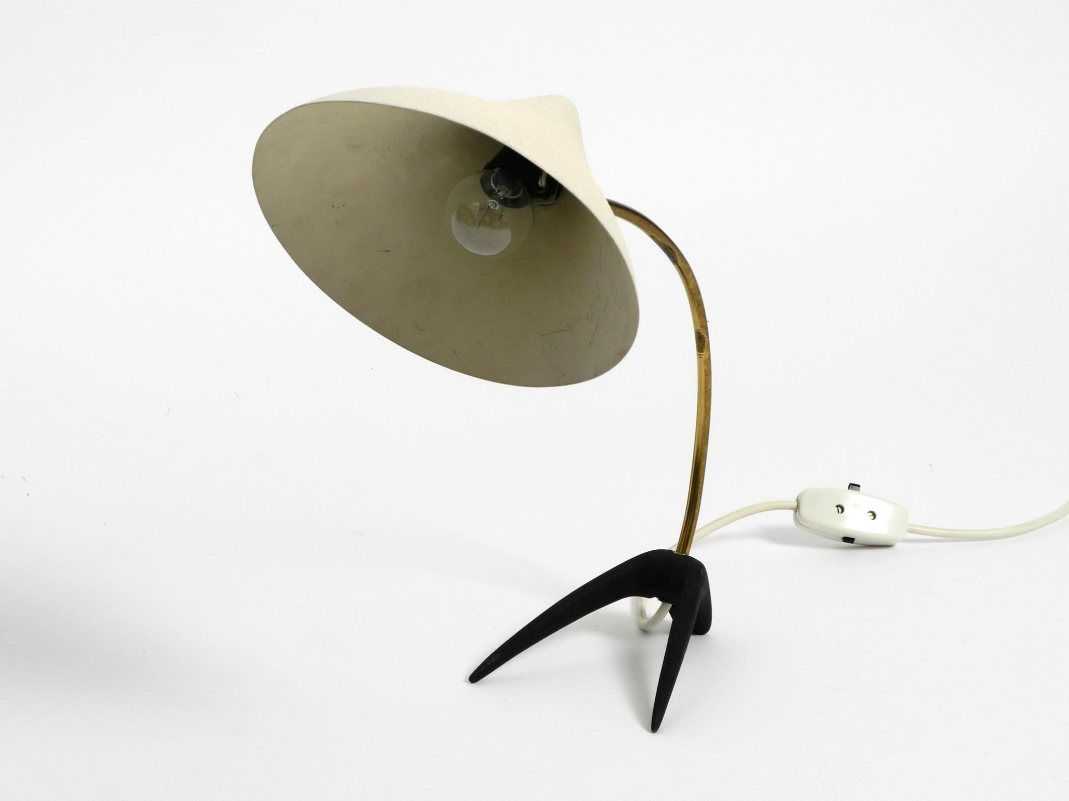 German Original Mid Century Crow's Foot Table Lamp by Louis Kalff for Cosack