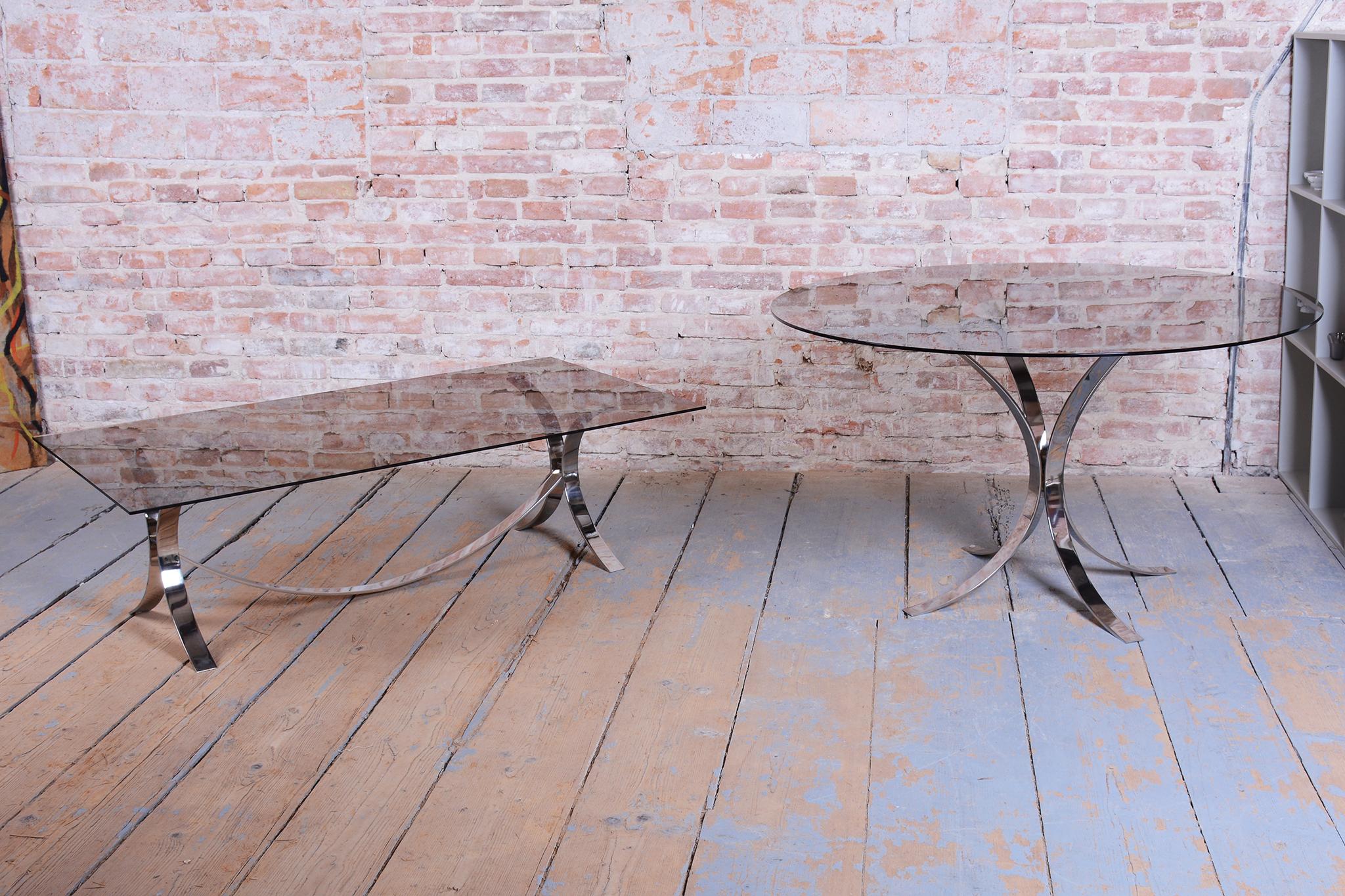Original Mid-Century DInig Table, by O. Borsani, Chrome, Glass, Italy, 1960s For Sale 8