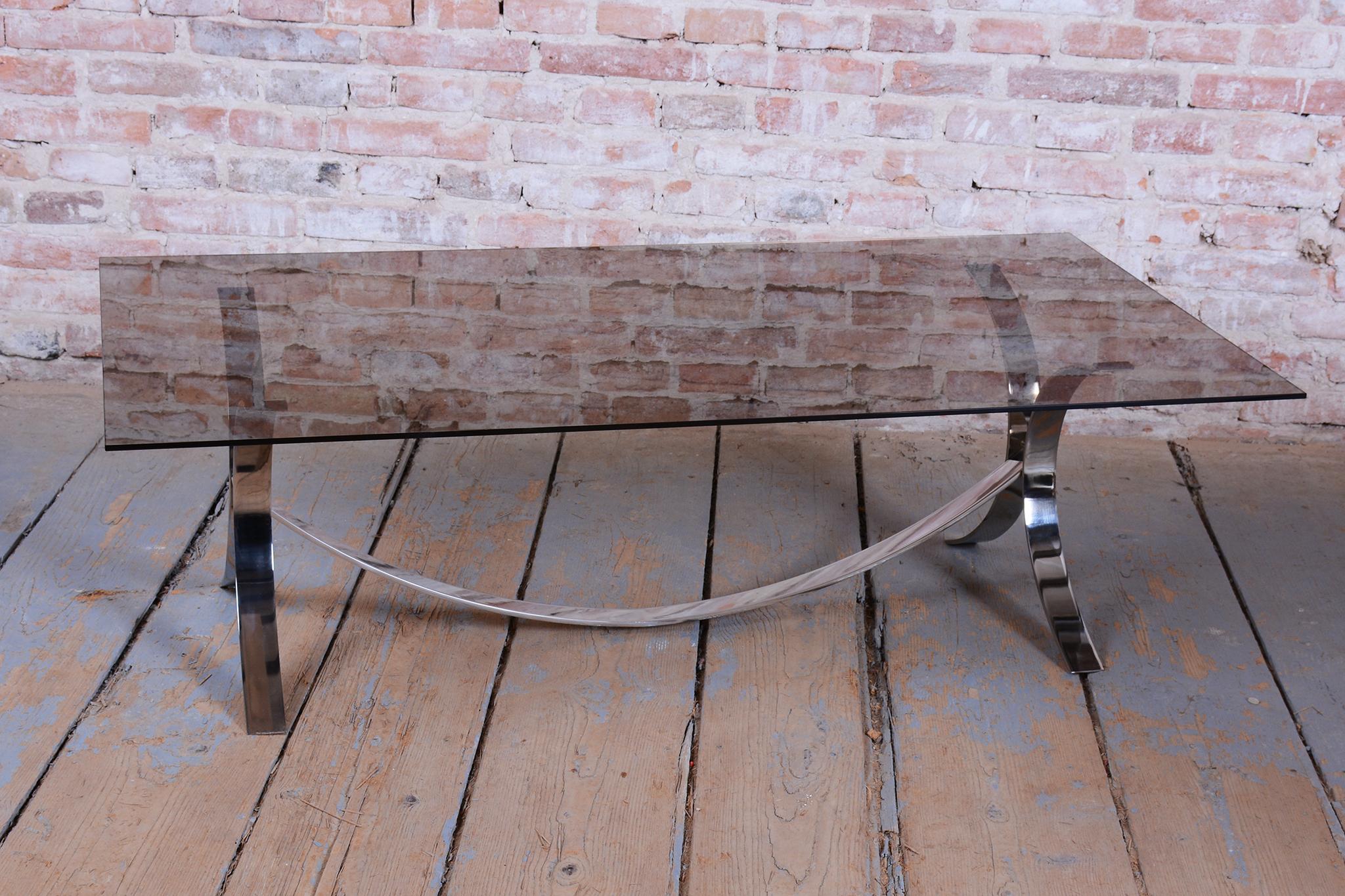 Mid-Century Modern Original Mid-Century DInig Table, by O. Borsani, Chrome, Glass, Italy, 1960s en vente