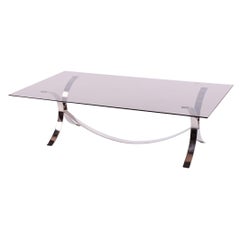 Original Mid-Century DInig Table, by O. Borsani, Chrome, Glass, Italy, 1960s