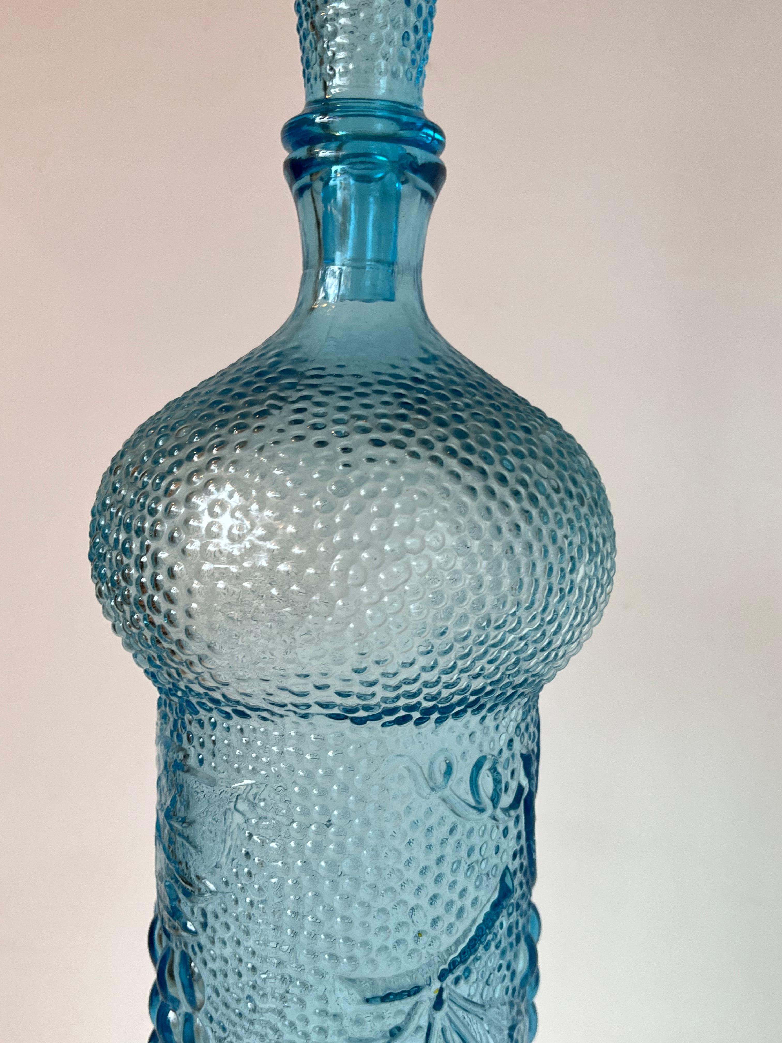 empoli blue glass decanter
