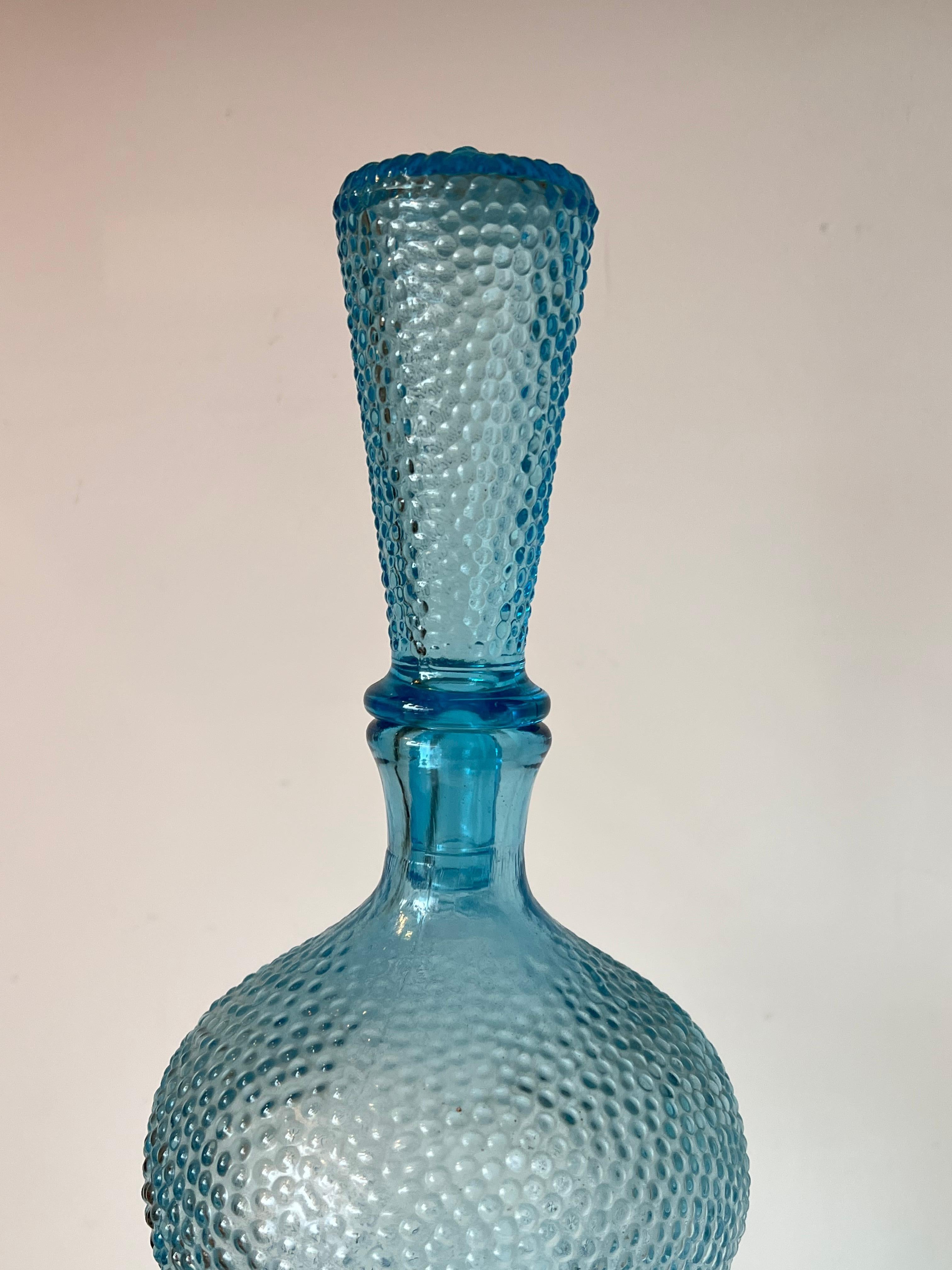 Mid-Century Modern Original Mid-Century Empoli Glass Genie Decanter with Stopper For Sale