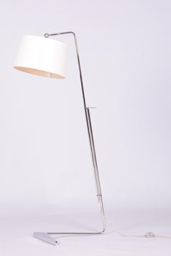 Original Mid-Century Floor Lamp, by G. Teixido, Chrome, Coton, Italy, 1990s