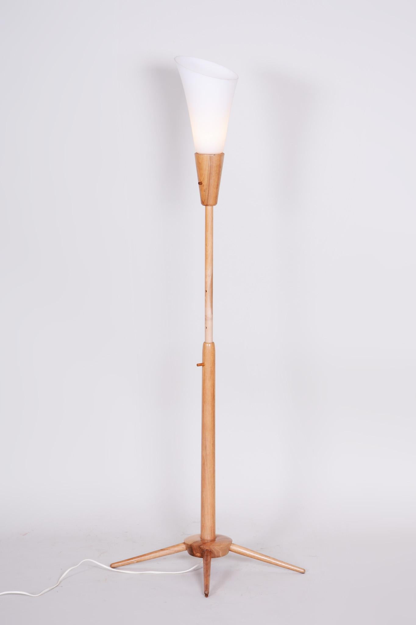 Original Mid Century Floor Lamp.

Source: Czechia 
Period: 1960-1969
Material: Ash

Very well preserved condition.

In pristine original condition, the item has been professionally cleaned, and its polish has been revived by our refurbishing team in