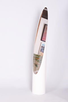 Original Mid-Century Floor Mirror, by Roger Lecal, Plastic, France, 1970s