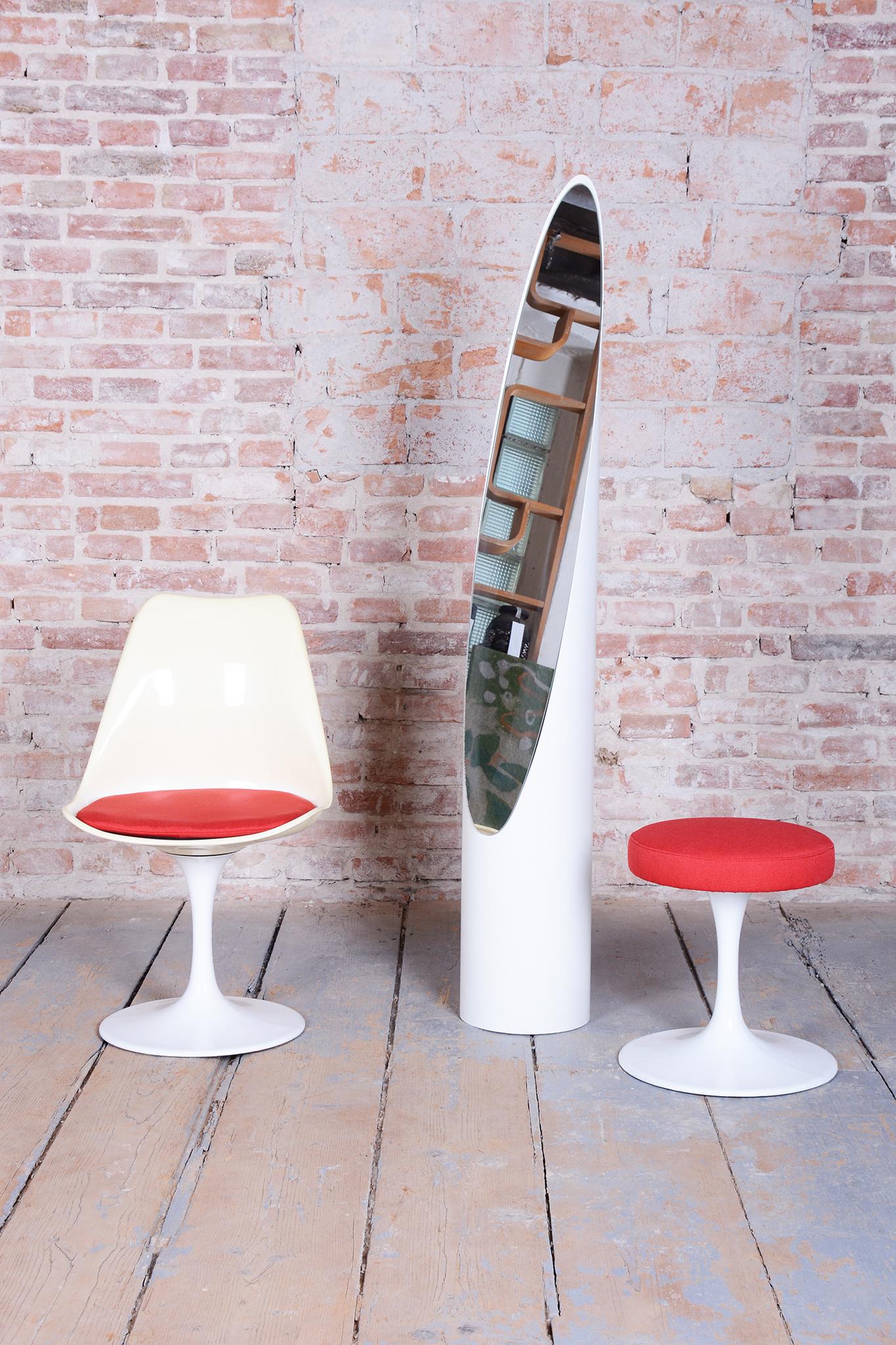 Original Mid-Century Floor Mirror, by Roger Lecal, Plastic, France, 1970s For Sale 1