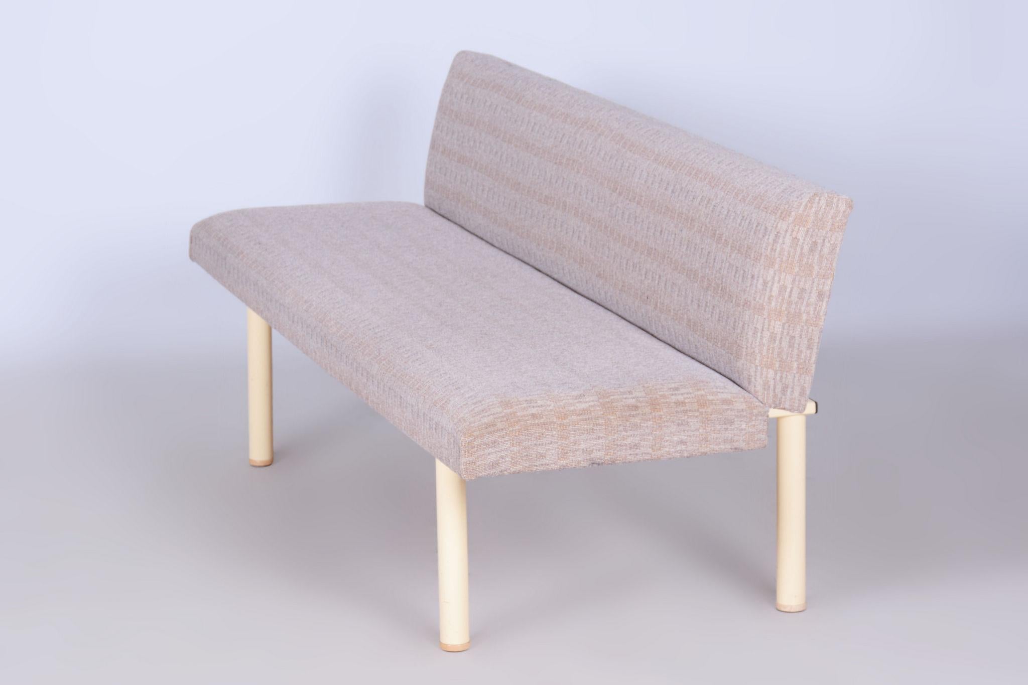 Tissu Canapé pliant original du milieu du siècle, rembourrage d'origine, acier, tchèque, années 1960 en vente