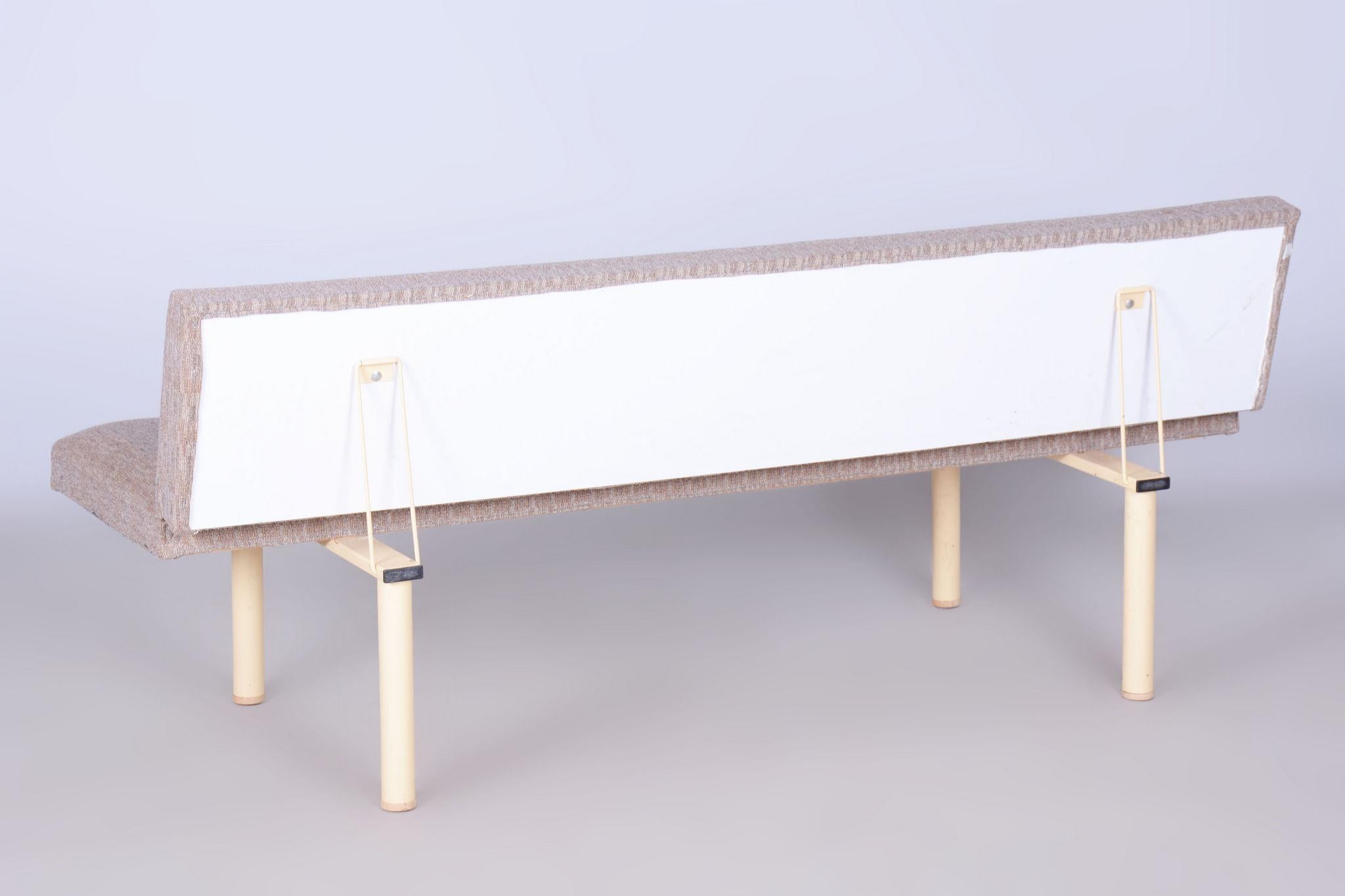 Canapé pliant original du milieu du siècle, rembourrage d'origine, acier, tchèque, années 1960 en vente 2