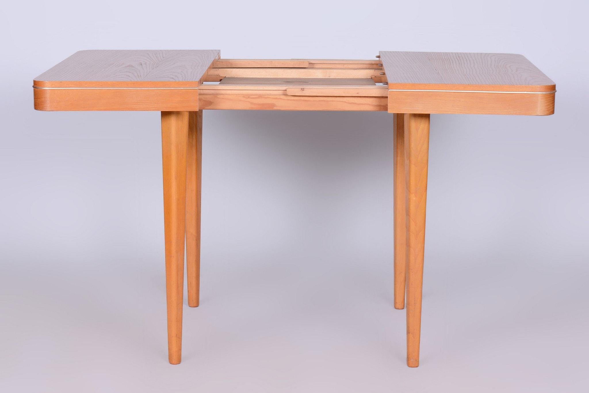 Mesa plegable original de mediados de siglo, de JITONA Sobeslav, roble, checa, años 50 Checo en venta