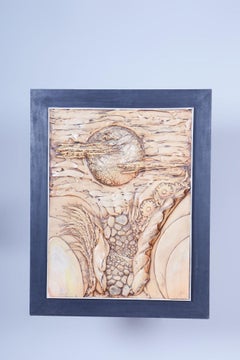 Original Mid-Century Hanging Ceramic Relief, Well Preserved, Czech, 1980s