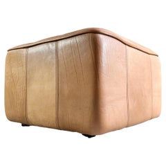 Original Mid Century Hocker de Sede Ottoman Büffelleder