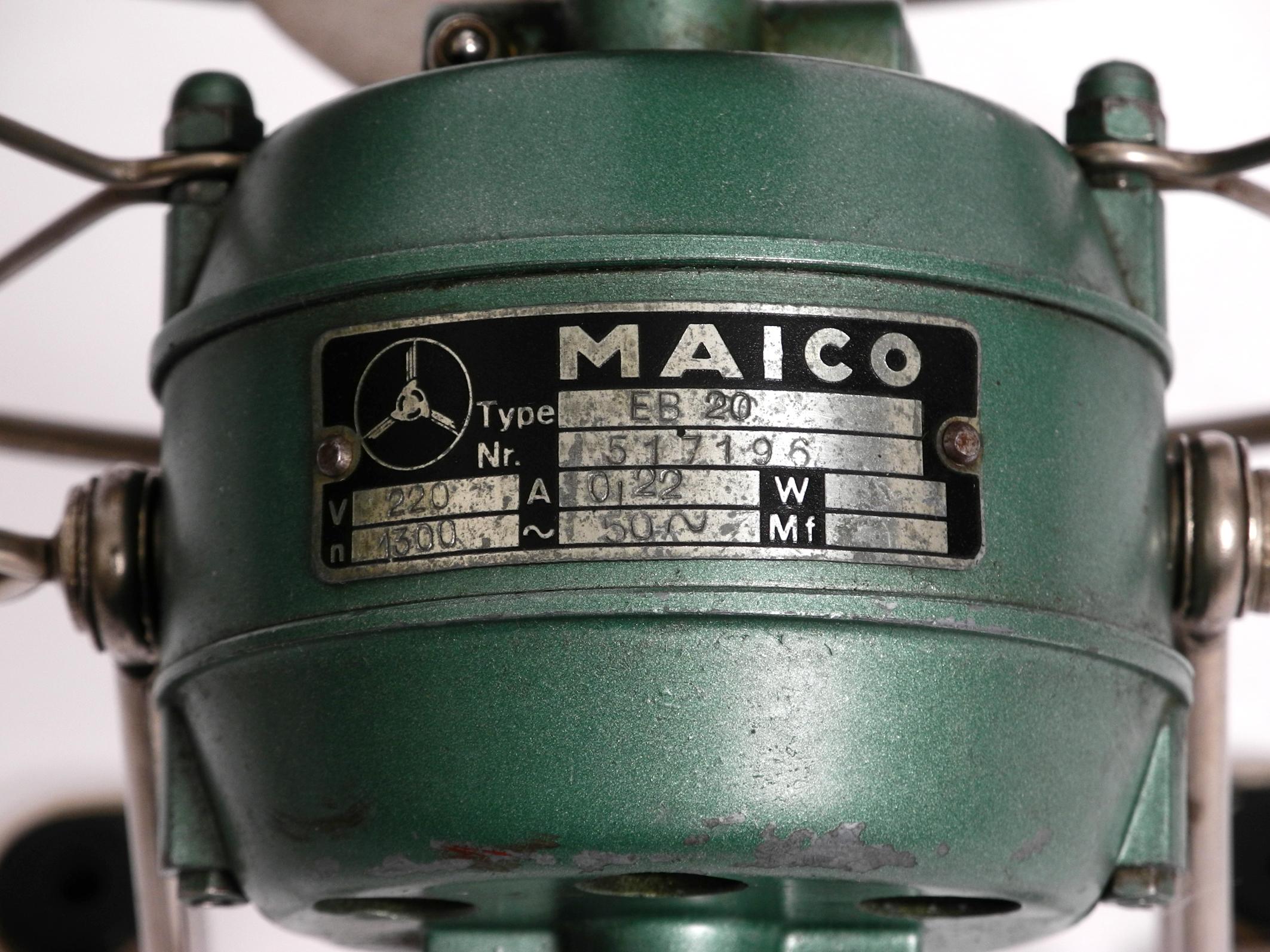 Metal Original Mid Century Industrial Design Table Fan from Maico
