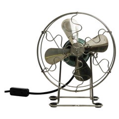 Original Mid Century Industrial Design Table Fan from Maico