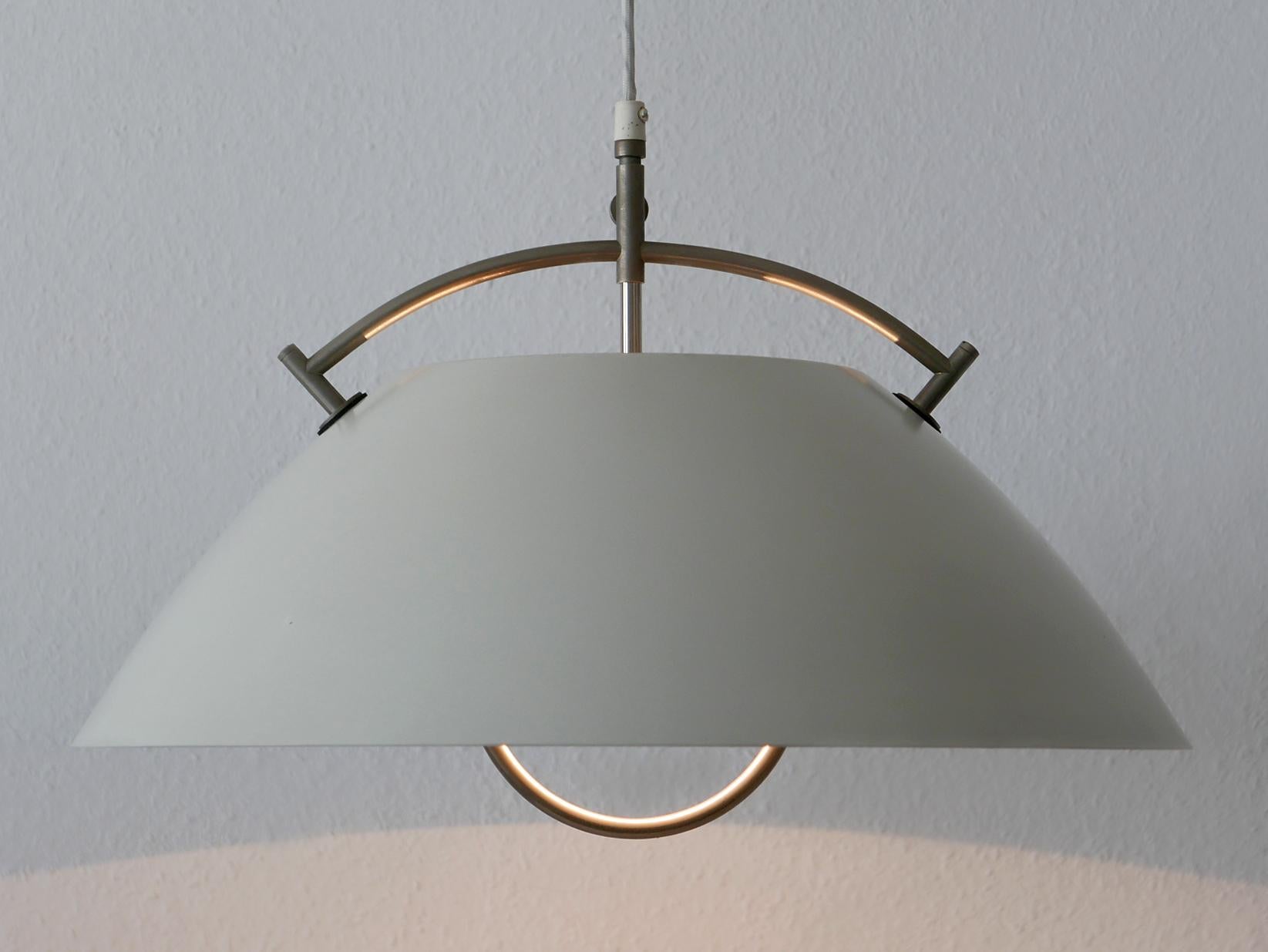 Plated Original Midcentury JH 604 Pendant Lamp by Hans Wegner for Louis Poulsen, 1960s For Sale