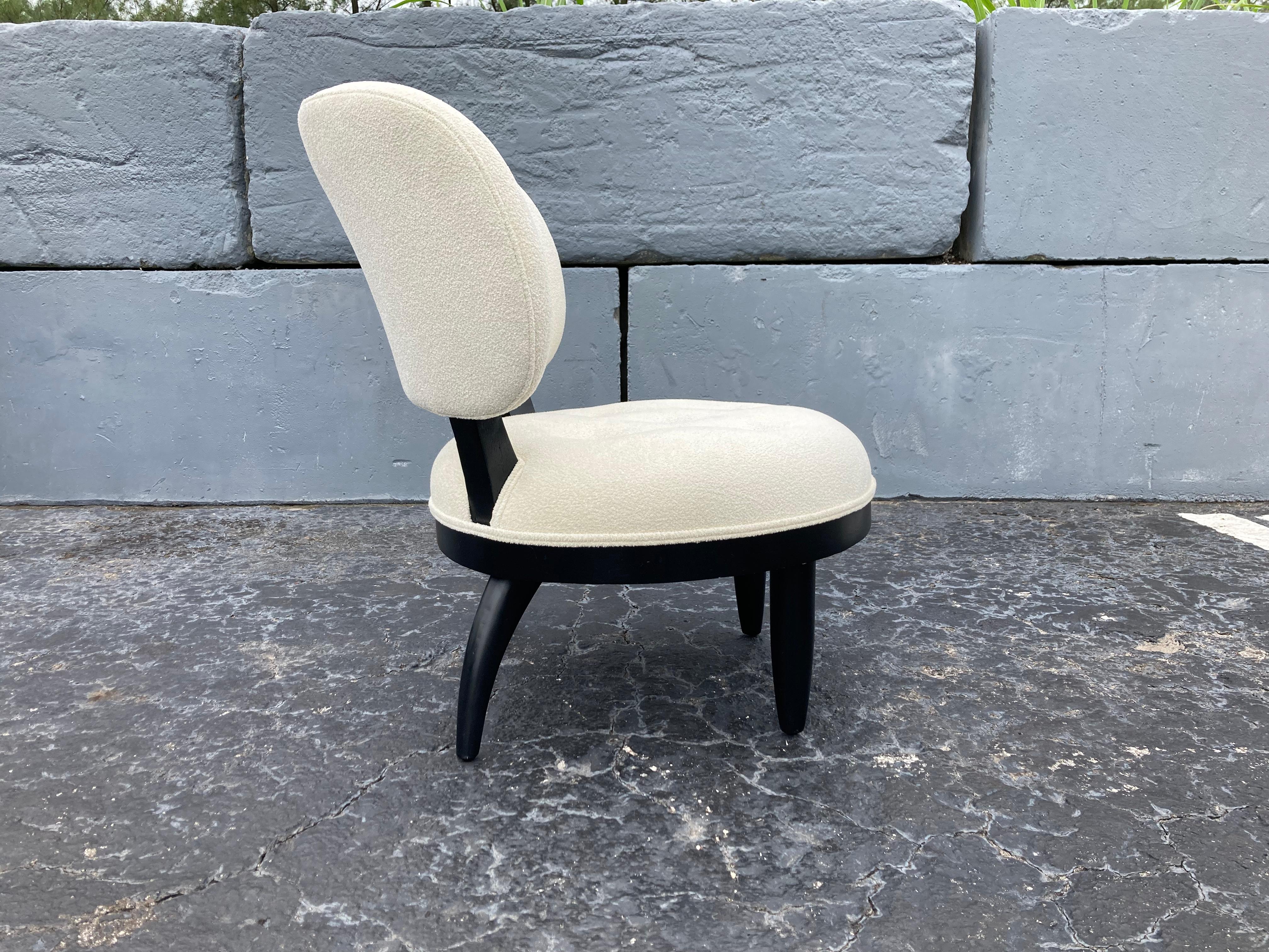 Original Mid Century Lounge Chairs, USA 1950s, Boucle Fabric 10