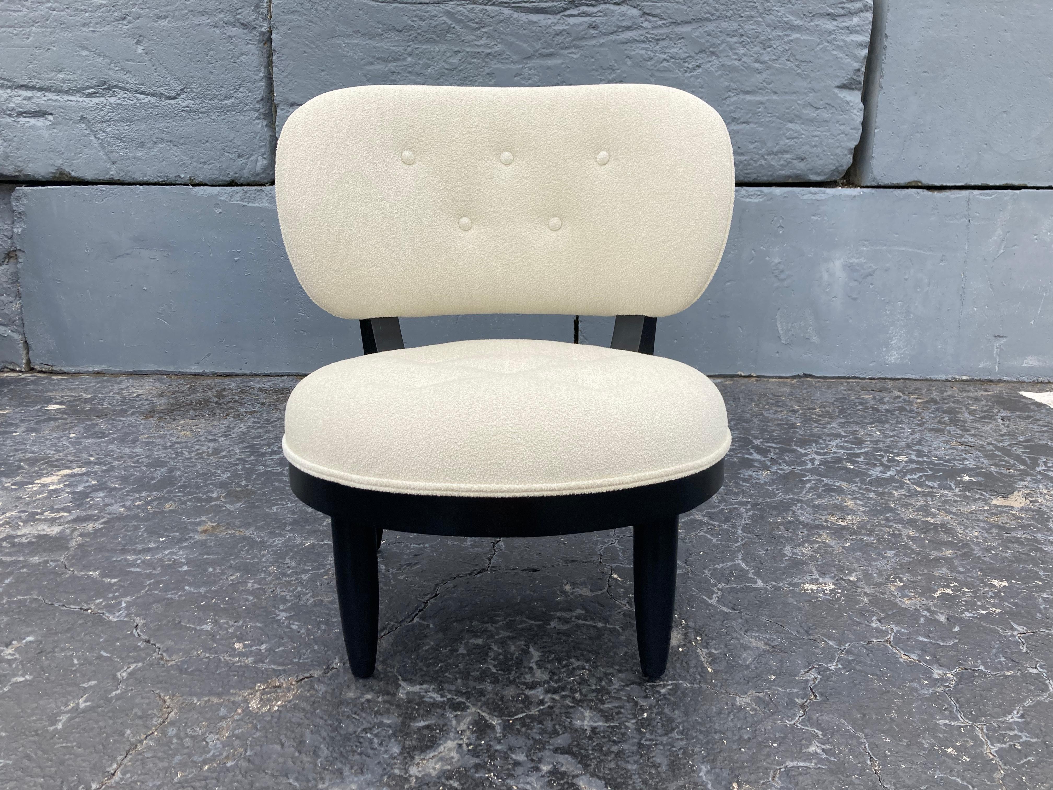 Original Mid Century Lounge Chairs, USA 1950s, Boucle Fabric 12