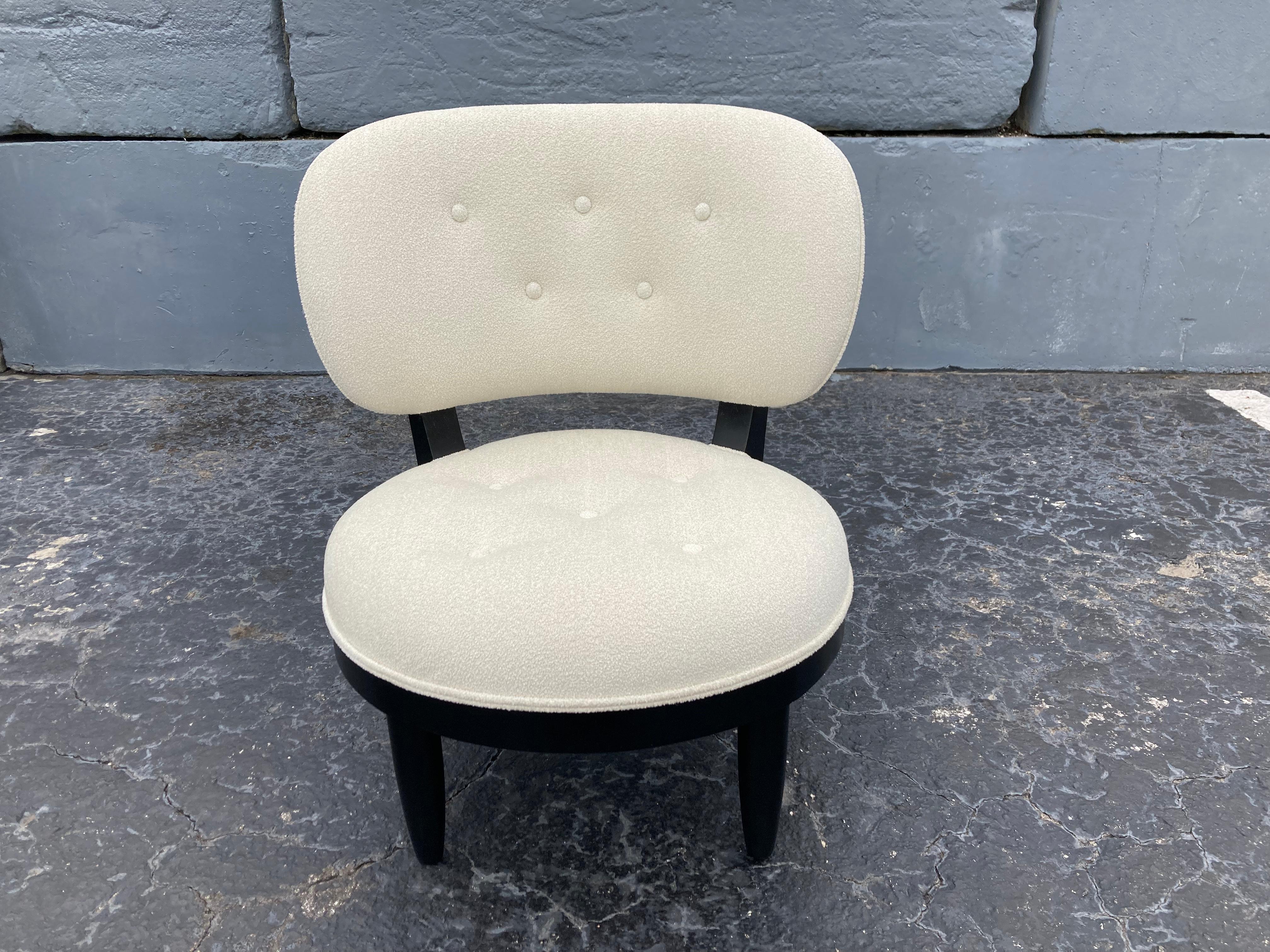 Original Mid Century Lounge Chairs, USA 1950s, Boucle Fabric 13