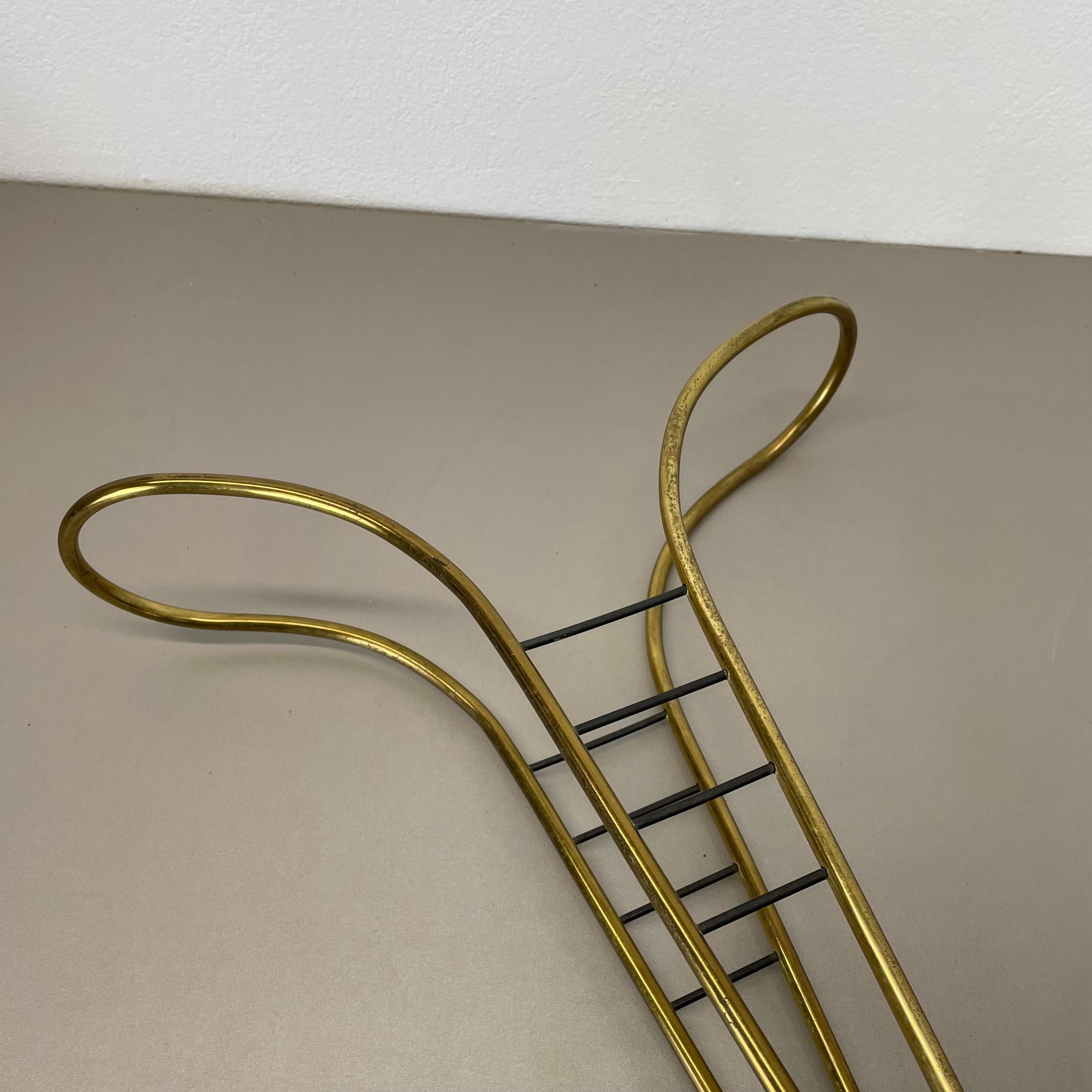 Original Mid-Century Metal Brass Modernist Bauhaus Umbrella Stand Germany, 1950s For Sale 11