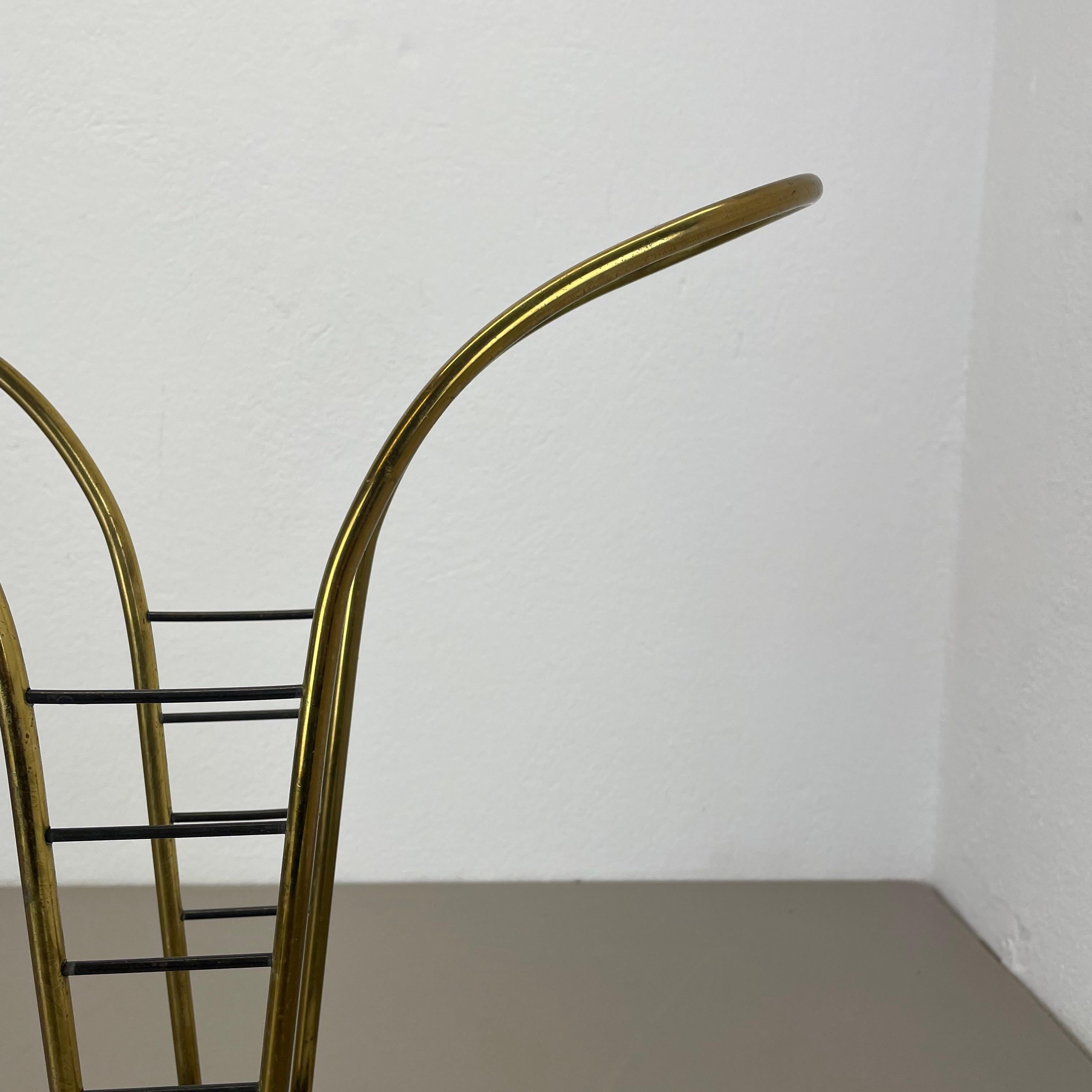 Mid-20th Century Original Mid-Century Metal Brass Modernist Bauhaus Umbrella Stand Germany, 1950s For Sale