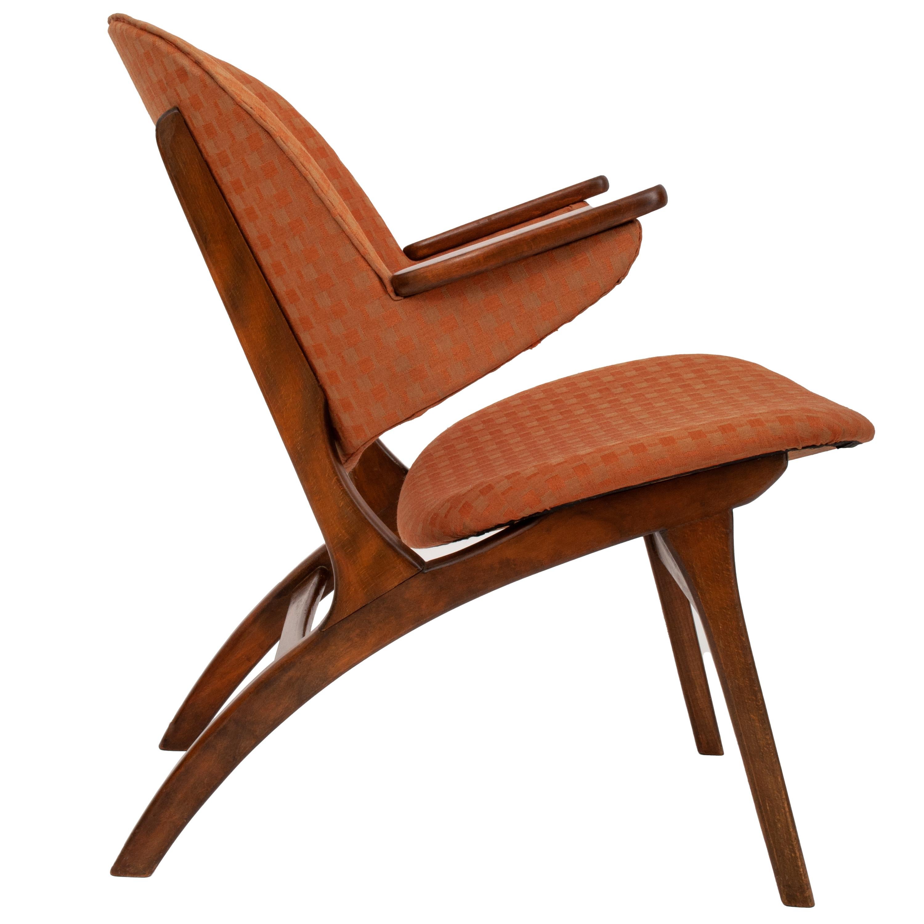 Original Mid-Century Modern Arm Chair by Edward Matthes for N A Jorgenson 1950's 1